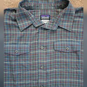 Patagonia Men's Performance Button Casual Plaid Checkered Shirt Like New Large